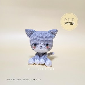 Crochet Cat Pattern- Crochet Pattern- Crochet Toy - Amigurumi Pattern - English Pattern -  bicolor cat.
