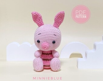 Virkmönster till Nasse, virkad Nalle Puh, amigurumi Puh, virkade amigurumi, PDF-mönster.