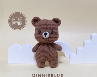 Crochet bear pattern PDF - ENGLISH amigurumi teddy bear pattern - Bear amigurumi crochet pattern - Easy crochet soft toy pattern