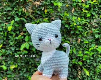 Amigurumi kat haakpatroon - Instant Download Amigurumi Bicolor kat patroon in PDF-bestand, Kitten Amigurumi haakpatroon