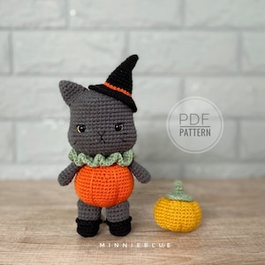 Digital Cat Halloween Crochet Pattern - Instant Download DIY Amigurumi Pattern in PDF File | Halloween Crochet Pattern Ideas, PDF pattern.