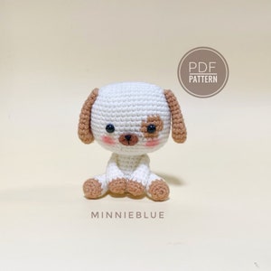 Amigurumi Crochet Puppy Pattern PDF, Puppy Dog Crochet Amigurumi Patterns, Instant Download PDF Crochet.