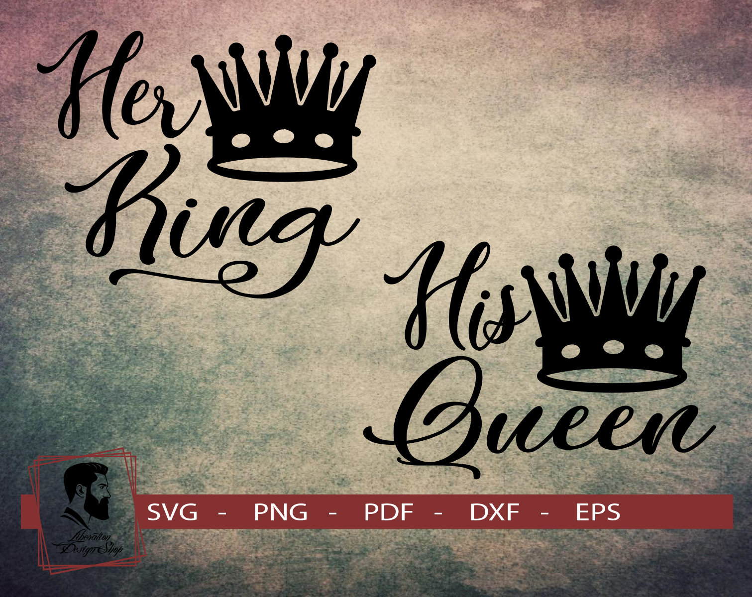 His Queen Her King Svg King And Queen Svg Couple Svg Shirt Etsy