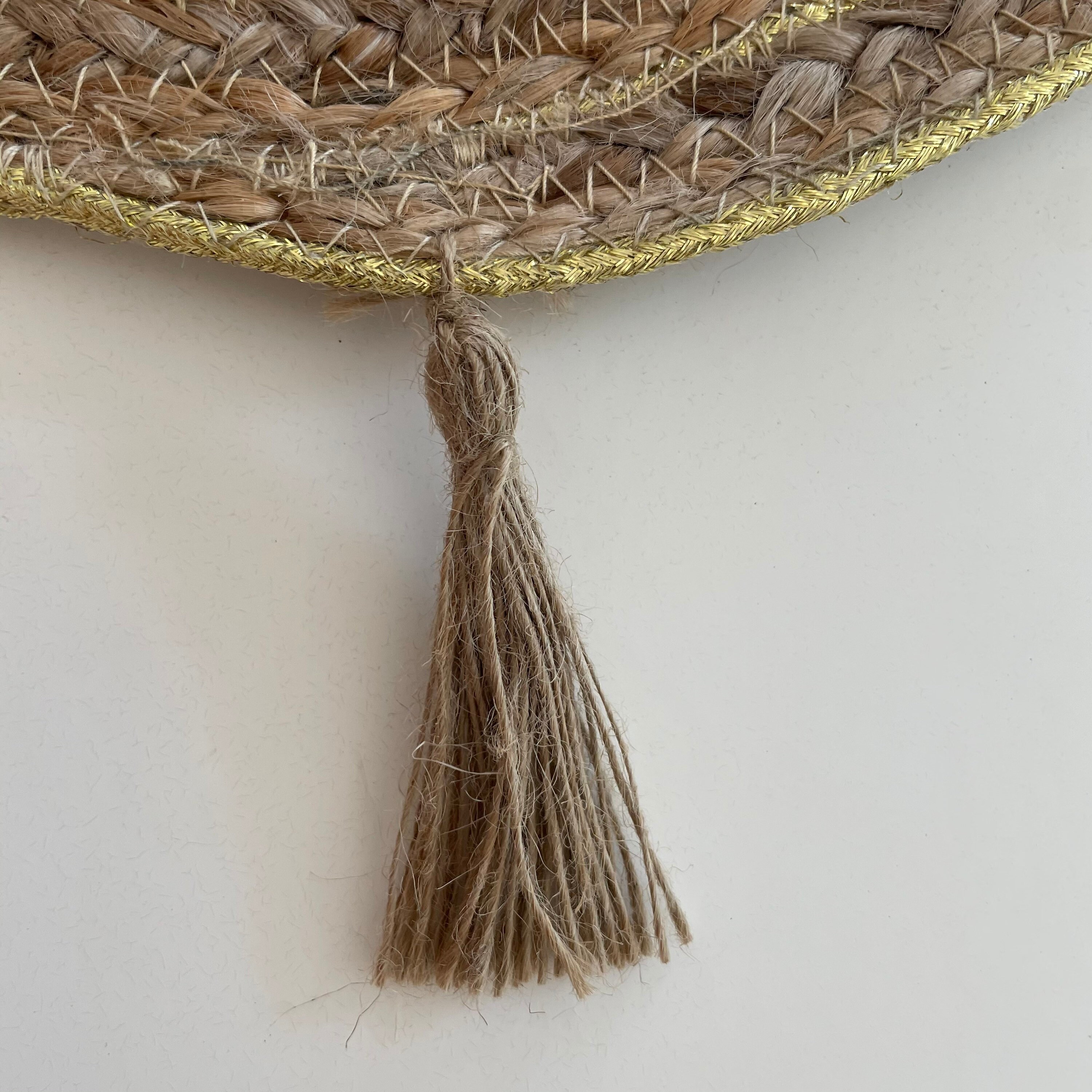 Set of 2 Jute Table Mats Round Jute Coasters Table Mat With Etsy UK