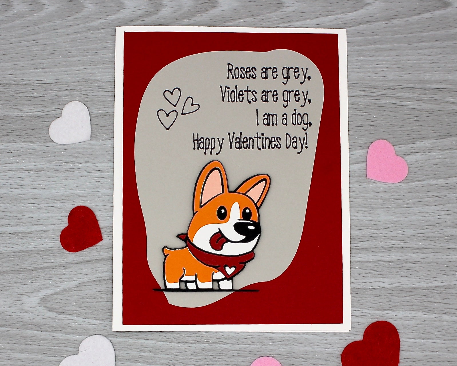 Funny Dog Valentine's Card Funny Valentine's Day Etsy