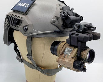 Nightwatch 3 Monocular PVS-14 Modular and Adaptable Bridge Helmet Mount System with Folding Arms - Night Vision NVG NODS