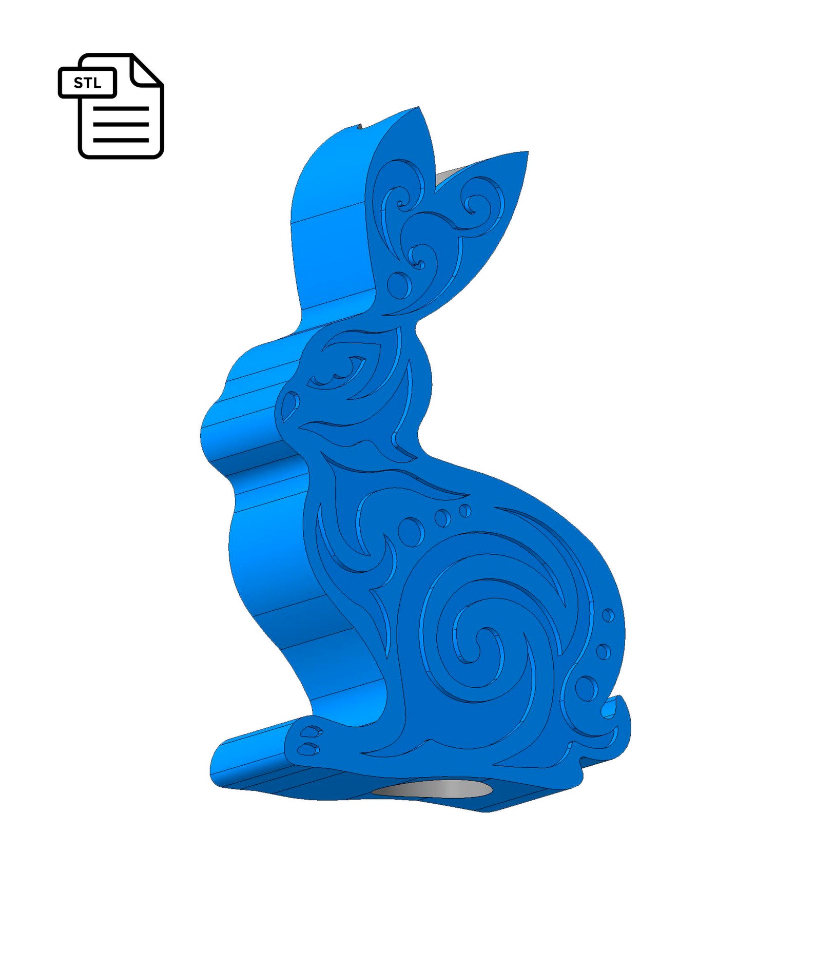 Easter Bunny Straw Topper Stl Easter Favors Easter Decoration Etsy