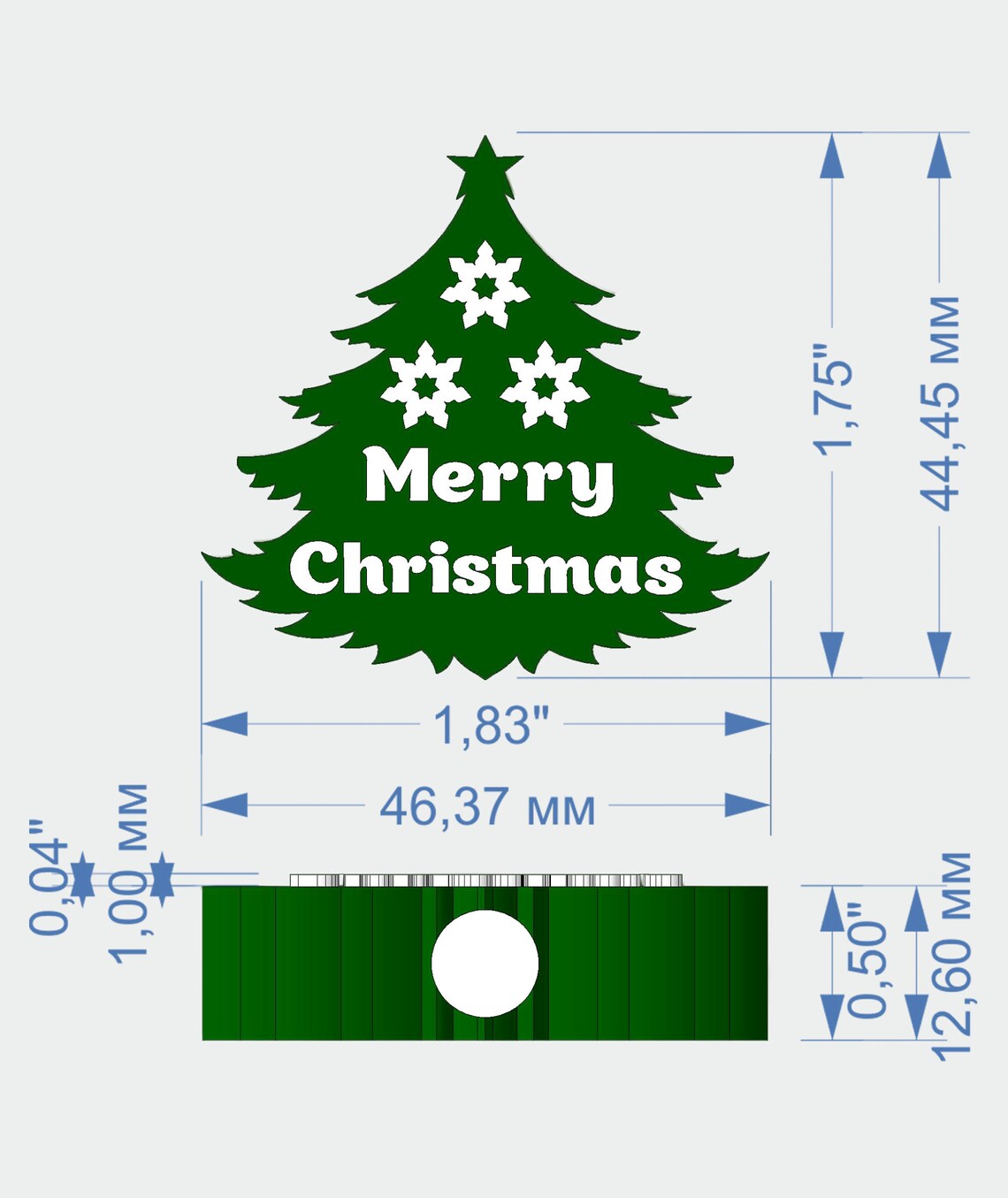Straw Topper Christmas Tree STL File for 3D Printing / Merry Etsy