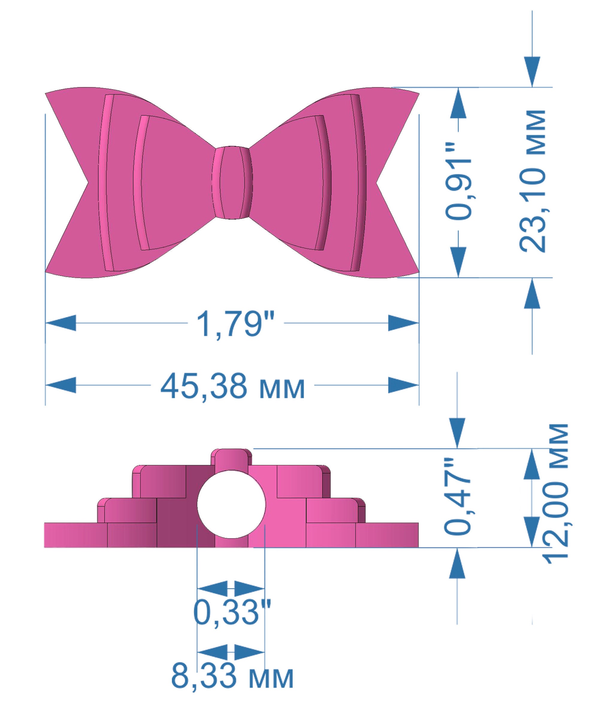 Bow Straw Topper STL File Straw Buddy for 3D Printing Etsy