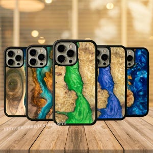 Wood Resin Custom Phone Case iPhone 16 Pro Max, Wood iPhone 15, 14, 13, 12 Case, Wood Resin Samsung S25 Ultra Case, Samsung Galaxy Case
