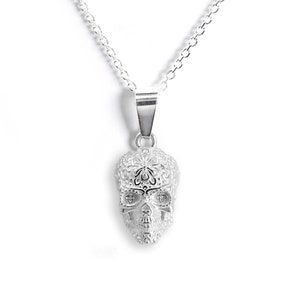 Collier tête de mort mexicaine en argent 925, cool collier La Catrina avec breloque, pendentif tête de mort en sucre, collier Halloween, cadeau bijoux gothiques pour elle