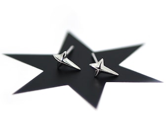 Cross Earrings Silver 925 | Tiny Stud Earrings | Dainty Earrings | Tiny Silver Earrings | Geometric Studs | Minimalist Earrings