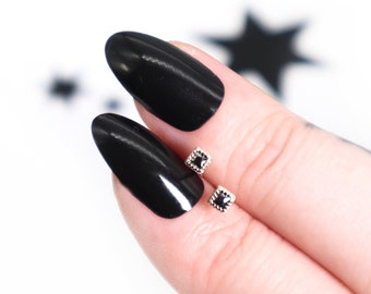 Schwarzer Diamant Ohrstecker Etsy