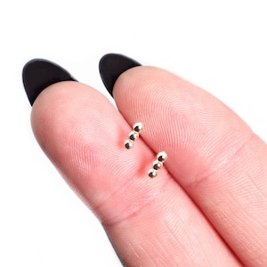 Minimalist Earrings Silver 925, Tiny Ball Stud Earrings, Dainty Earrings, Geometric Earrings, Minimal Boho Jewelry