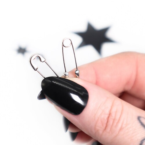 Safety Pin Earrings Etsy