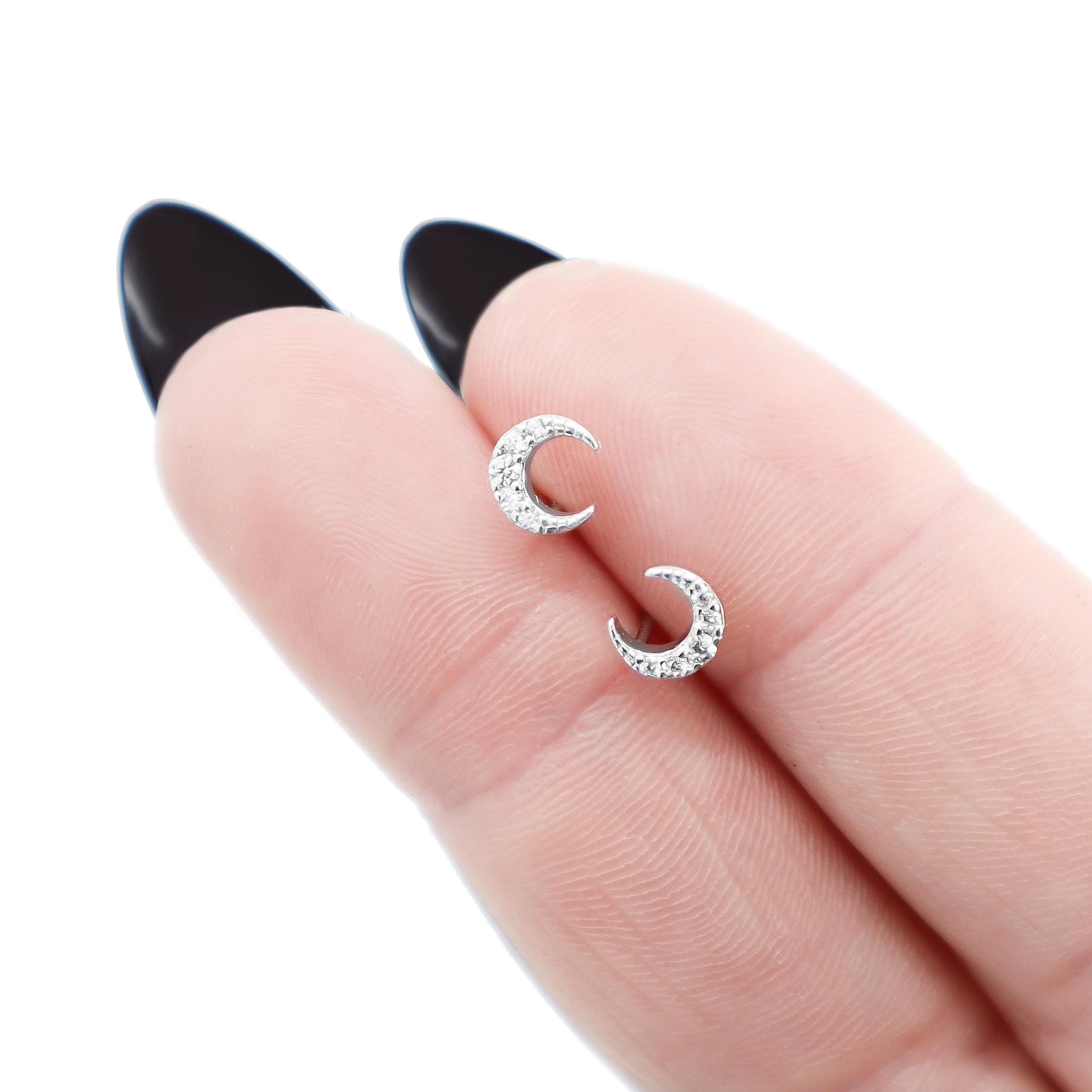 Orecchini Mezzaluna Mezzaluna In Argento Sterling Orecchini - Foto 10