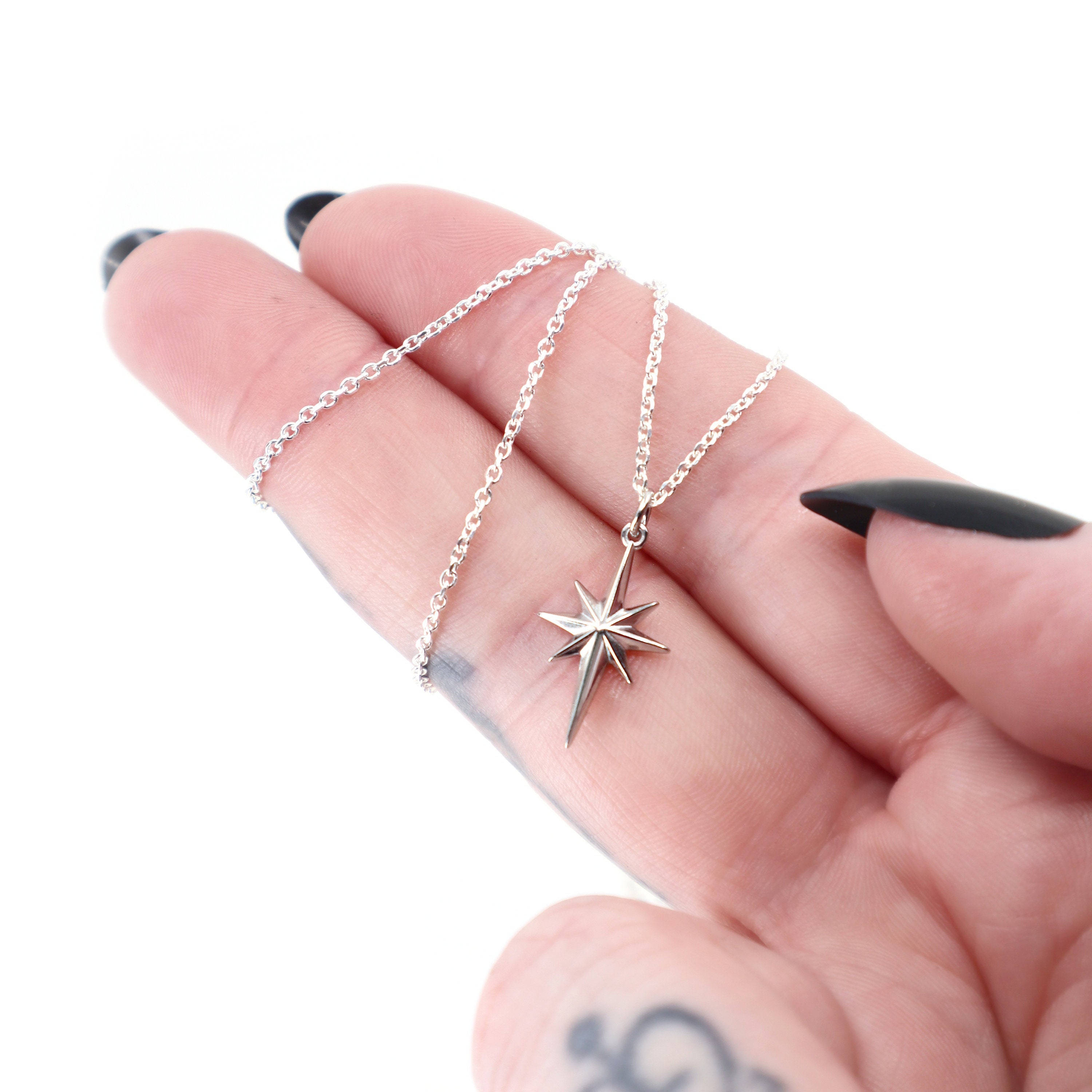 Collana con ciondolo Starburst, collana unisex con stella Y2k