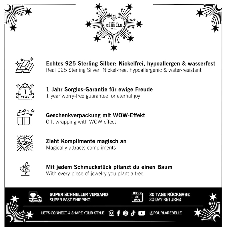 Schleifen Ohrstecker aus 925 Silber, alternativer und leicht Gothic-inspirierter Schmuck, zarte silberne Ohrringe mit Schleifen-Design für Damen von Pour la Rebelle.