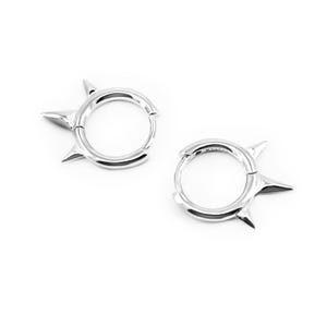 Oorbellen met drie spikes, zilver 925, oorringen met drie spikes, oorringen met spikes, punkoorbellen, gotisch sieraad, cadeau voor haar