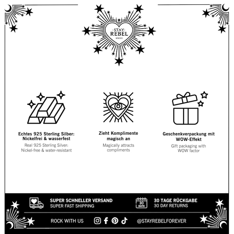 The image is a black and white advertisement featuring three icons representing different products: a bar of gold, a heart-shaped symbol, and a gift box. The text below the icons provides information about the products, including their features and benefits.