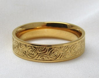 18K Gold Plated Rose Band Ring