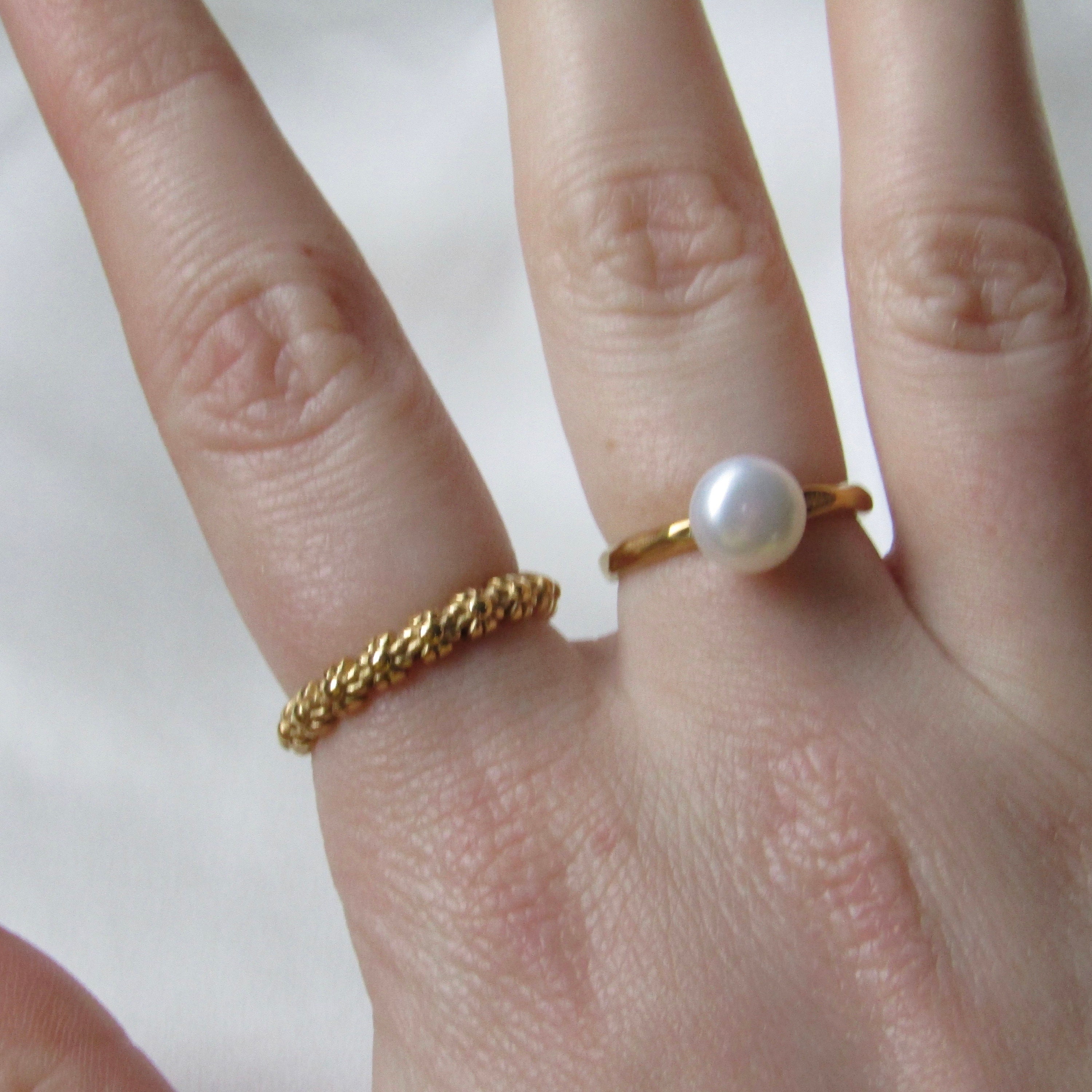 Gold Posie Stacking Ring - Etsy