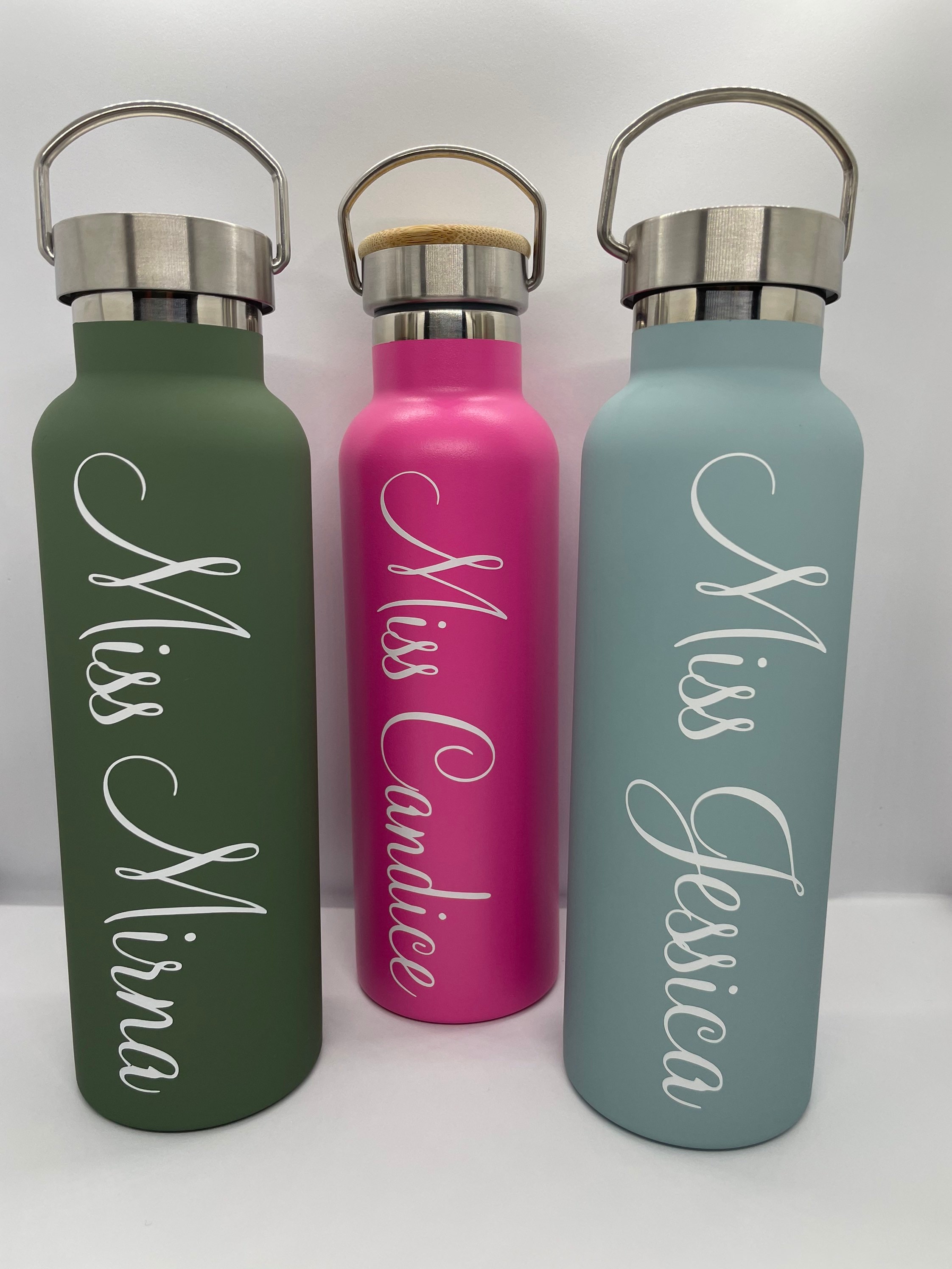 Personalised Drink Bottle Custom Made With Name 600ml Metal Etsy