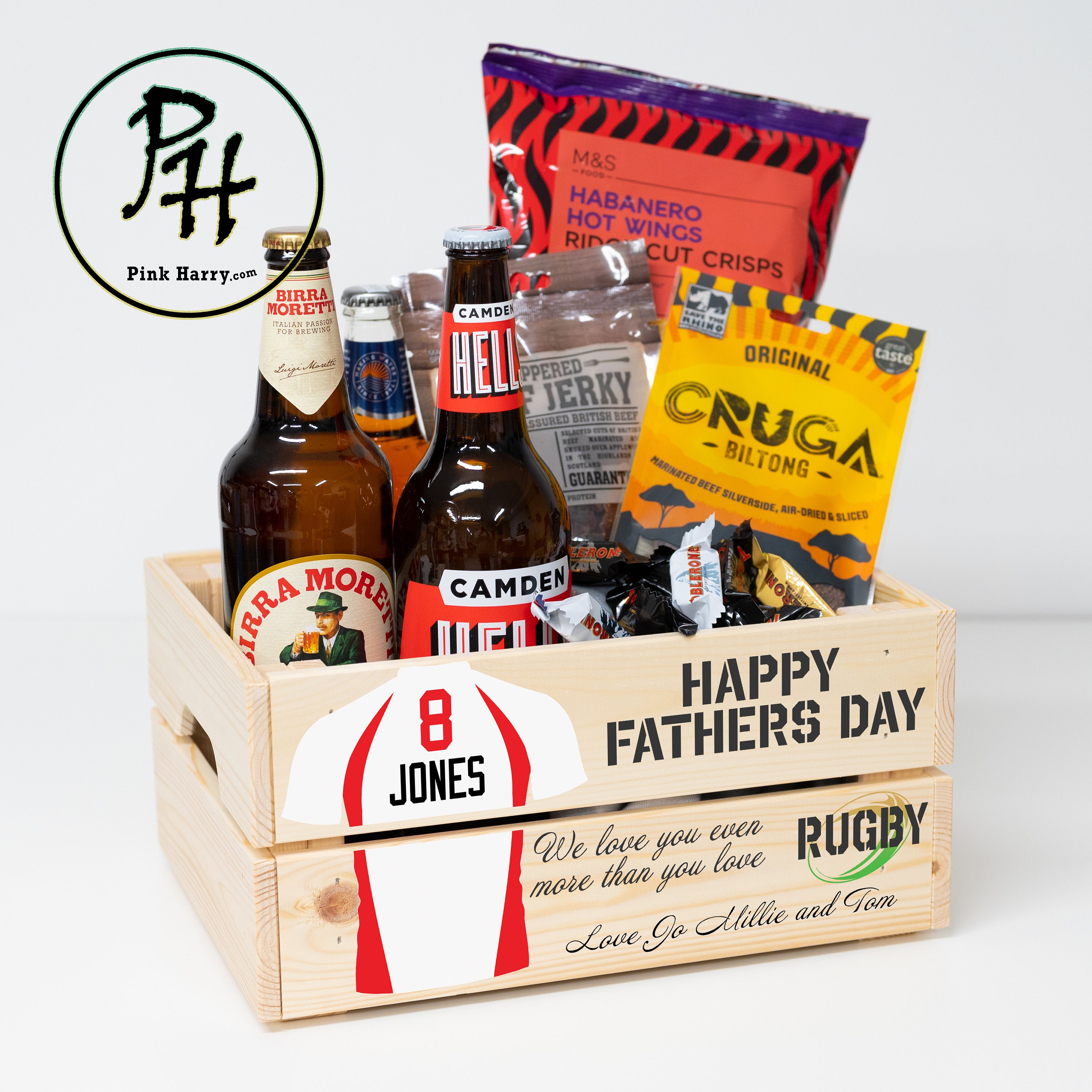 Personalised Rugby Crate Beer Hamper Box for Birthday Etsy UK