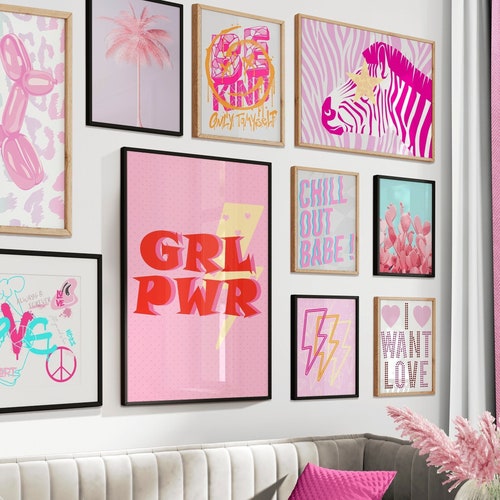 Preppy Aesthetic Set of 10 Gallery Prints Teenage Girl Room - Etsy