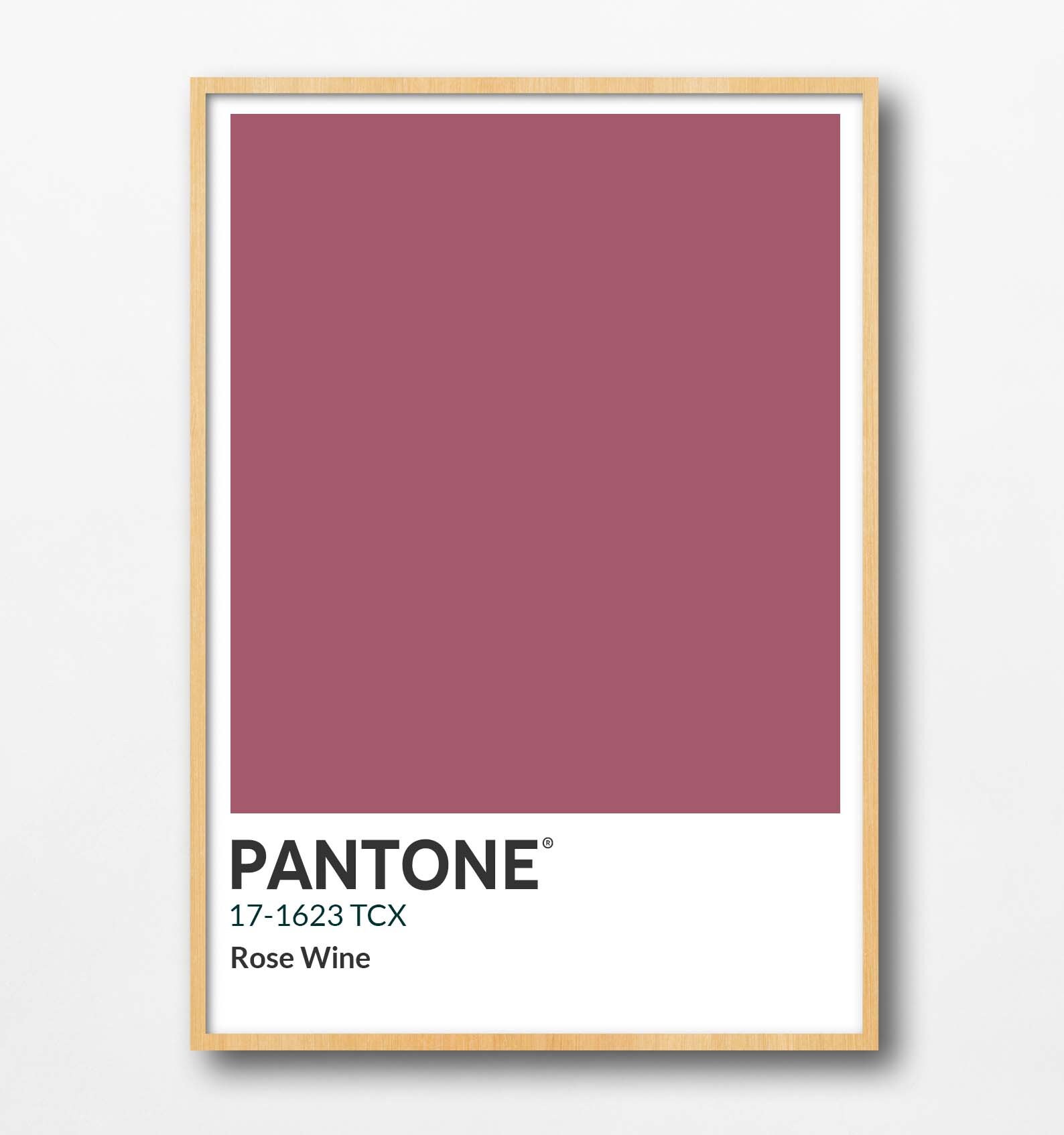 Pantone print Rose Wine color pink colors modern art pink Etsy