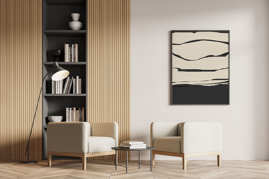 Large Abstract Line Art Prints Modern Simple Neutral Art Etsy