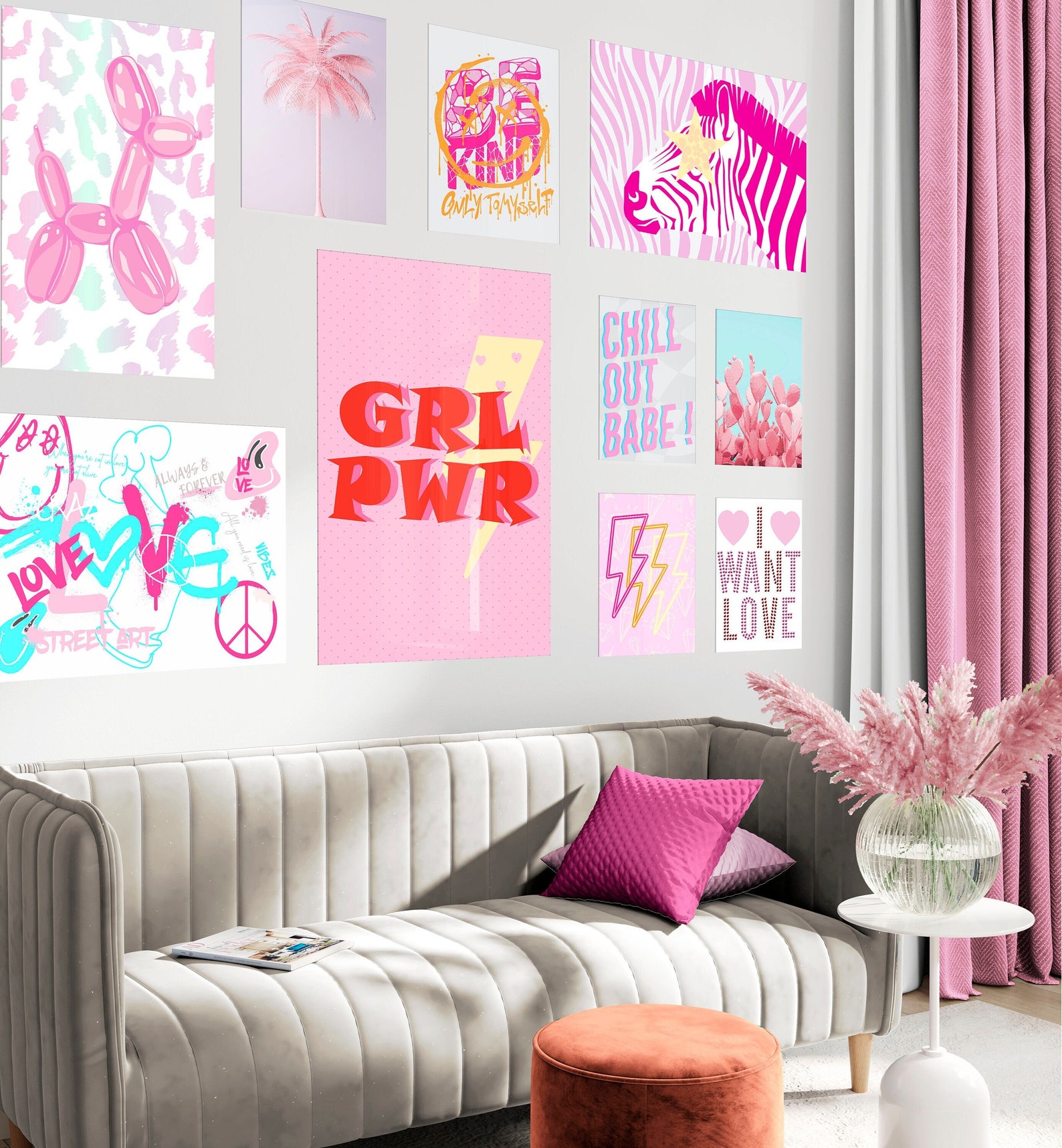 Preppy Aesthetic Set of 10 Gallery Prints Teenage Girl Room - Etsy