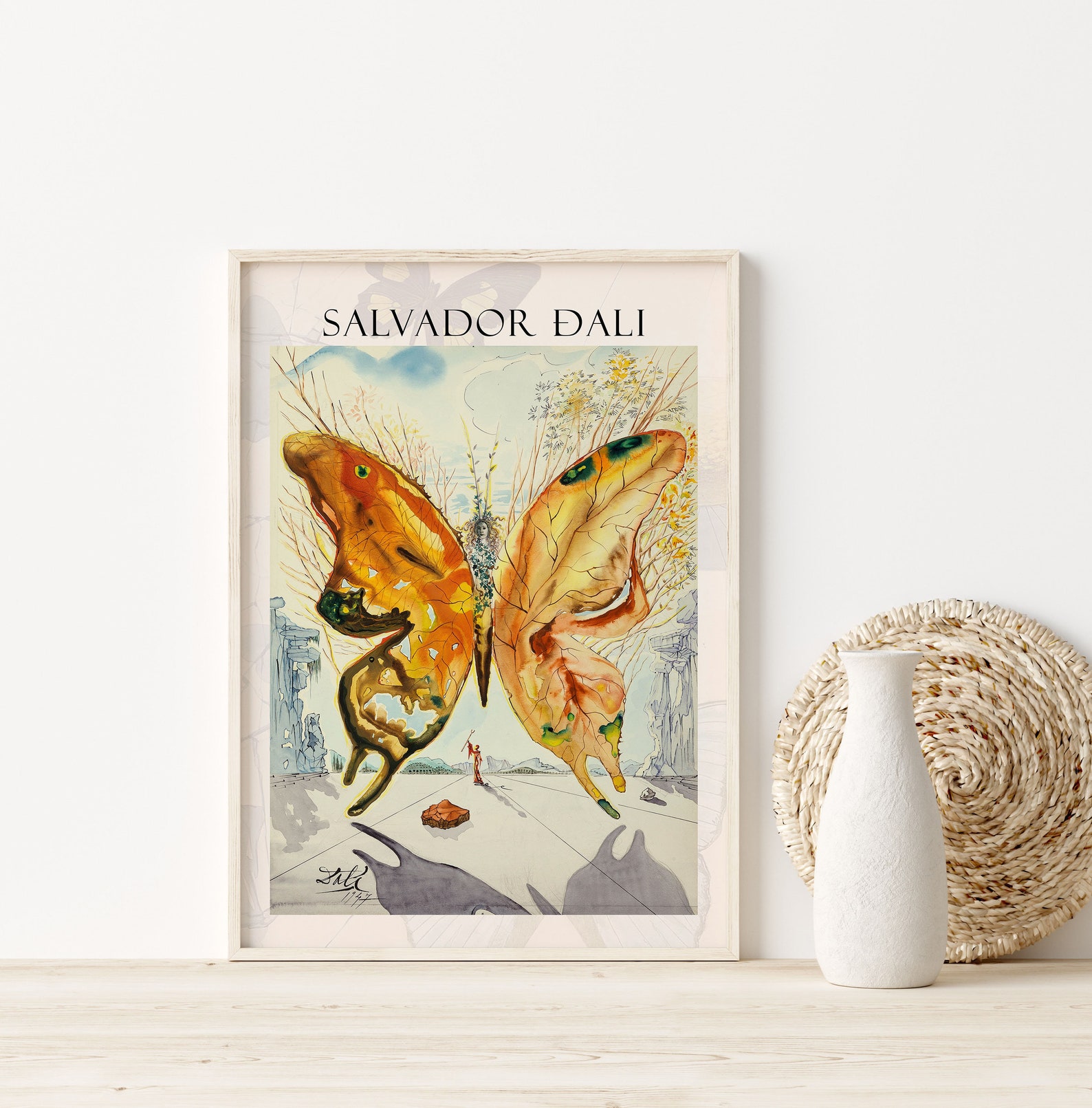 Salvador Dali Venus Butterfly Exhibition Printable Poster Etsy