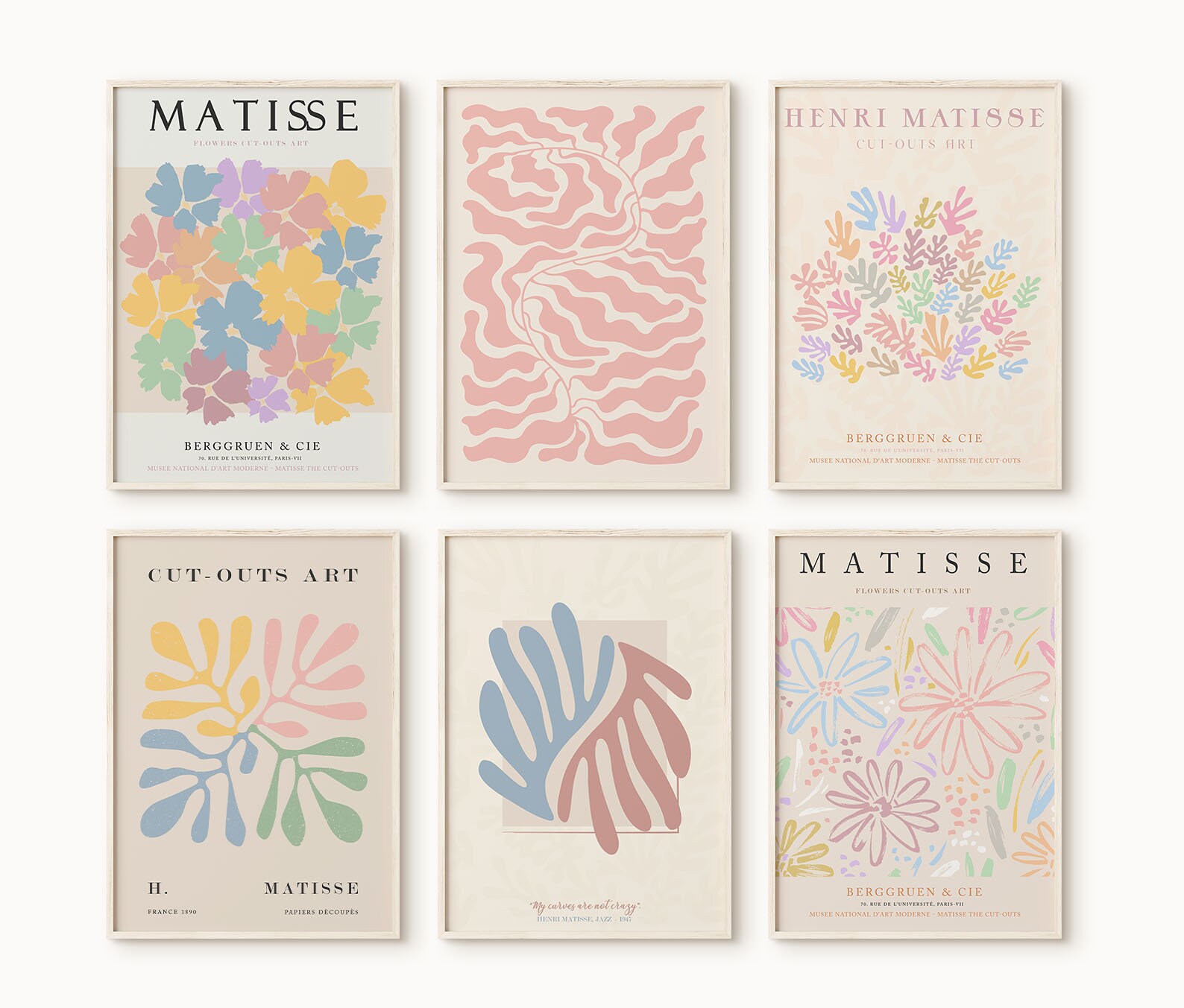 Gallery Set of 6 Matisse Danish Pastel Aesthetic Print - Etsy Australia