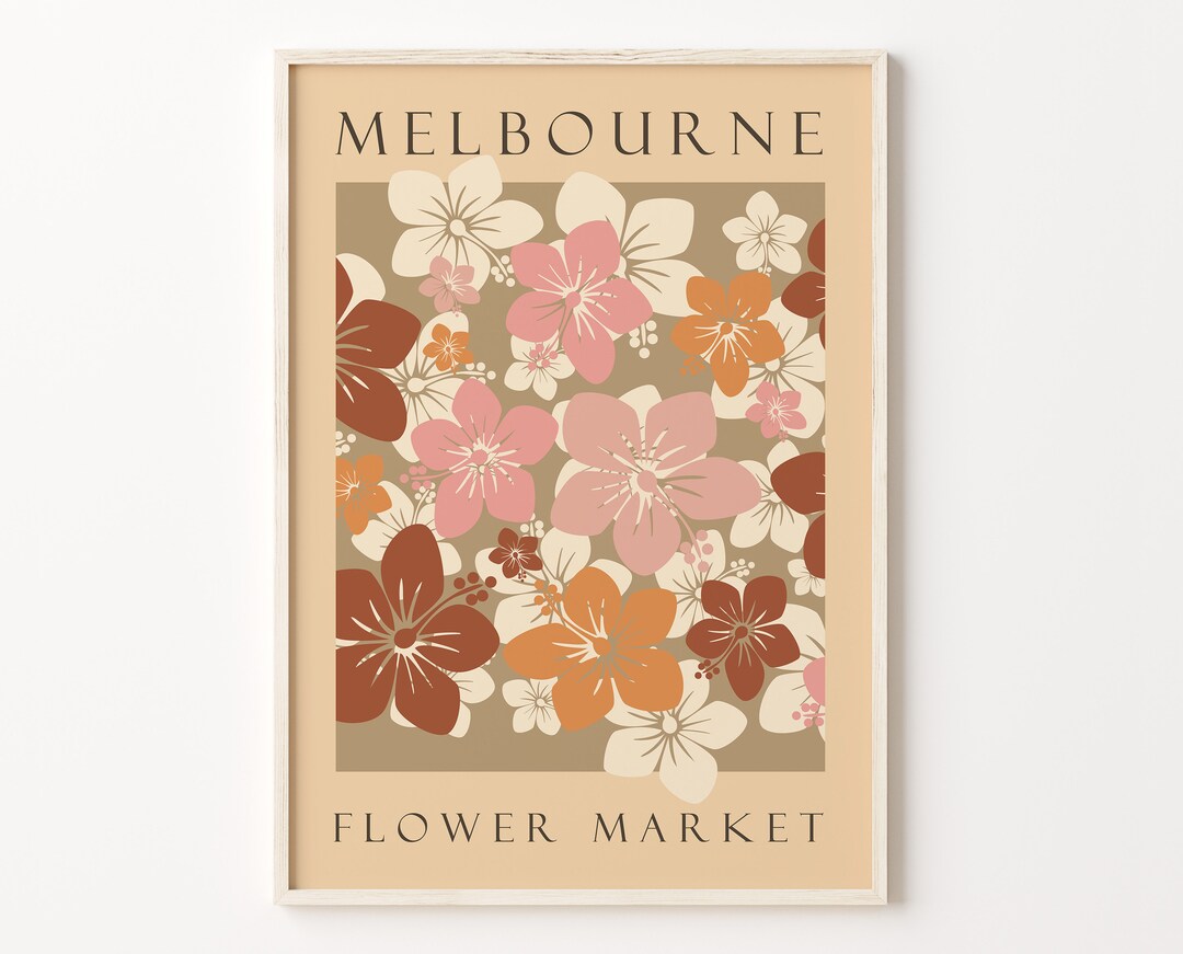 Flower Market Melbourne Exhibition High Quality Print Flower Market
