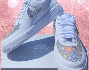 tiffany blue nikes with rhinestones