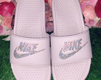 diamond nike slides