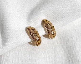 Napier 1950s gold tone earrings