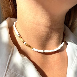 Vintage Monet lucite and gold bead necklace 1950&#39;s