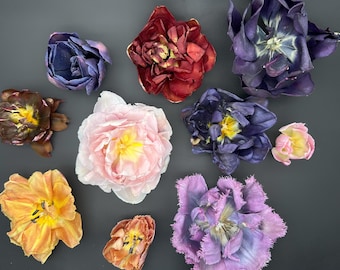 Real Tulips, Dried flowers, Set from photo