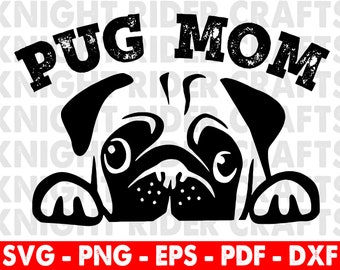 Download Pug Mom Svg Etsy