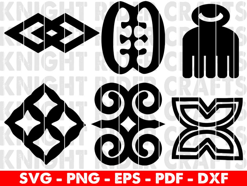 40 African Adinkra Symbols SVG Vinyl Cut File for Cricut Gye Etsy