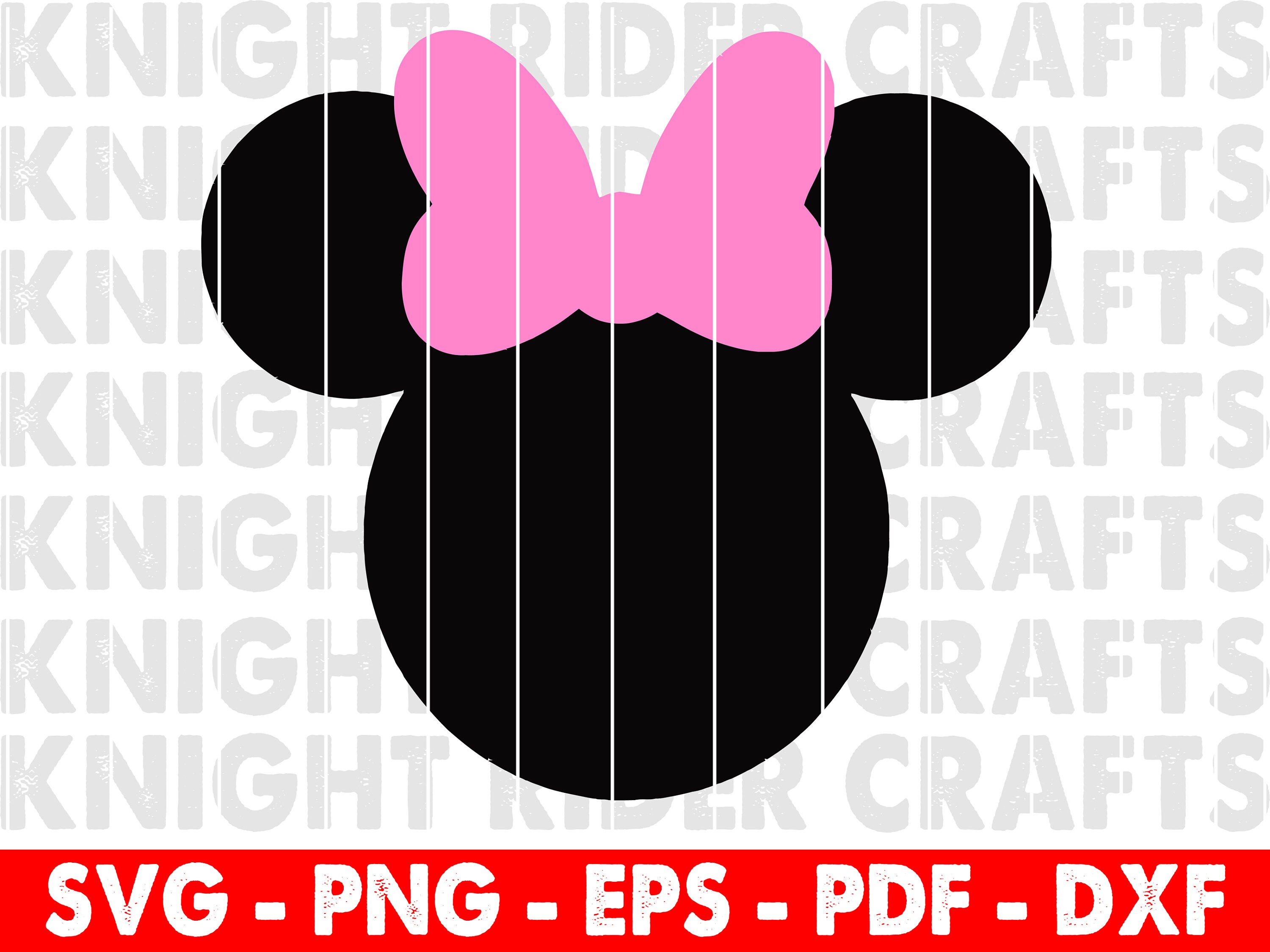Minnie Mouse SVG Instant Download Minnie Mouse Head Vector | Etsy