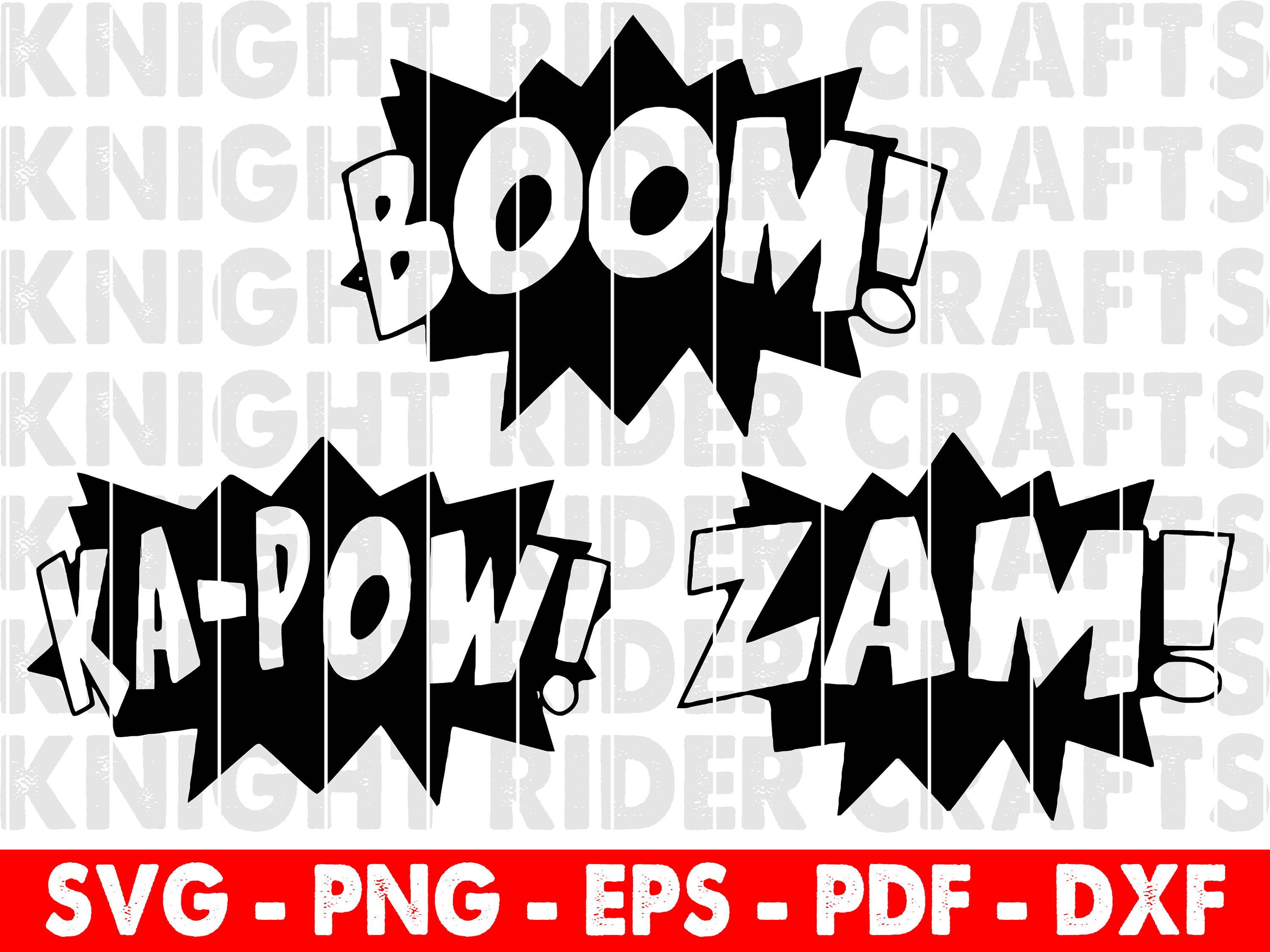 Download Boom Kapow Zam Svg Files For Cricut Silhouette Studio Design Etsy