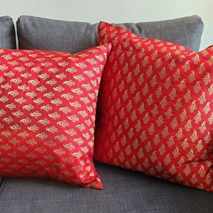 Brocade Silk Cushion Cover | Cushion Cover | Silk Cushion | Handmade Silk Cushion | Luxury Home Decor | Sale | Home Decor Sale