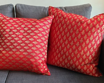 Brocade Silk Cushion Cover | Cushion Cover | Silk Cushion | Handmade Silk Cushion | Luxury Home Decor | Sale | Home Decor Sale