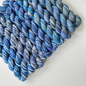 Blue Opal Scrappy Sock Yarn Set: 10 x 10g Mini Skeins - Knitting Crochet