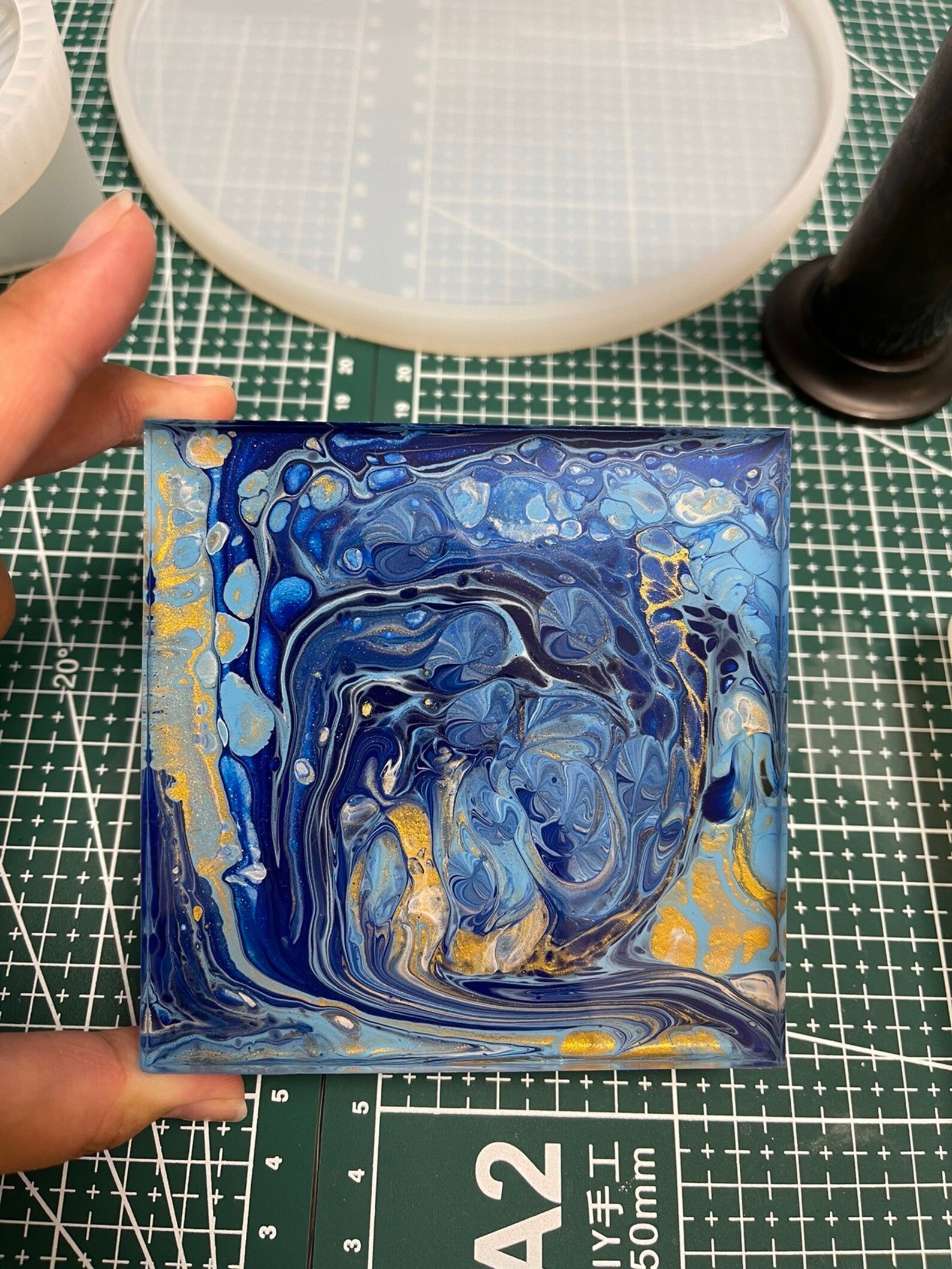 Homemade resin ashtray/art ashtray /painting/ trinket Etsy