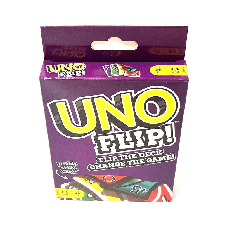 UNO Flip! Card Game for Kids, Adults & Family Night with Double-Sided  Cards, Light & Dark