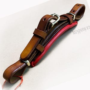 Strap for bridle noseband Lazypony, leather handmade curb straps for cavesson, hackamore chin strap